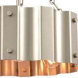 Clausten 17'' Wide 3-Light Semi Flush Mount - Matte Nickel