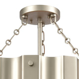 Clausten 17'' Wide 3-Light Semi Flush Mount - Matte Nickel