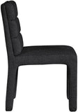 Kai Boucle Fabric / Metal / Plywood / Foam Contemporary Black Boucle Fabric Dining Chair - 19" W x 23" D x 34" H