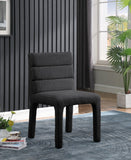 Kai Boucle Fabric / Metal / Plywood / Foam Contemporary Black Boucle Fabric Dining Chair - 19" W x 23" D x 34" H