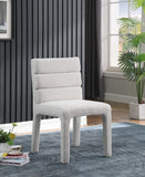 Kai Boucle Fabric / Metal / Plywood / Foam Contemporary Cream Boucle Fabric Dining Chair - 19" W x 23" D x 34" H