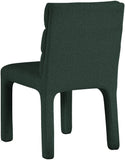 Kai Boucle Fabric / Metal / Plywood / Foam Contemporary Green Boucle Fabric Dining Chair - 19" W x 23" D x 34" H