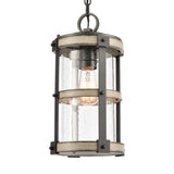 Crenshaw 8'' Wide 1-Light Outdoor Pendant - Anvil Iron