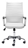 English Elm EE2717 100% Polyurethane, Plywood, Steel Modern Commercial Grade Office Chair White, Silver 100% Polyurethane, Plywood, Steel