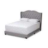 Aden Modern and Contemporary Grey Fabric Upholstered Full Size Bed