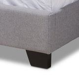 Baxton Studio Aden Modern and Contemporary Grey Fabric Upholstered King Size Bed