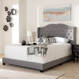 Baxton Studio Aden Modern and Contemporary Grey Fabric Upholstered King Size Bed