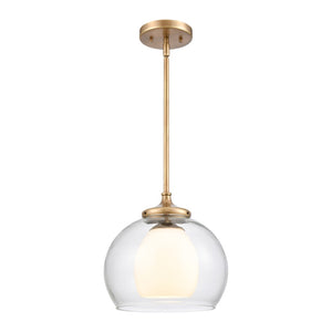 Salient 10'' Wide 1-Light Mini Pendant - Brass