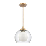 Salient 10'' Wide 1-Light Mini Pendant - Brass