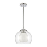 Salient 10'' Wide 1-Light Mini Pendant - Polished Nickel