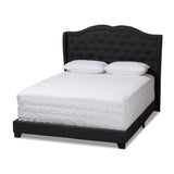 Aden Modern and Contemporary Charcoal Grey Fabric Upholstered Full Size Bed
