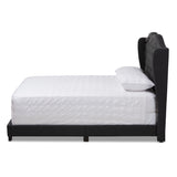 Baxton Studio Aden Modern and Contemporary Charcoal Grey Fabric Upholstered Full Size Bed