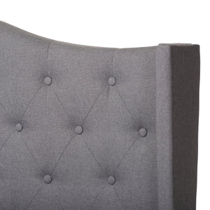 Baxton Studio Alesha Modern and Contemporary Grey Fabric Upholstered King Size Bed