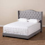 Baxton Studio Alesha Modern and Contemporary Grey Fabric Upholstered Full Size Bed