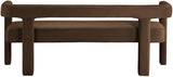 Athena Velvet / Engineered Wood / Foam Contemporary Brown Velvet Bench - 66.5" W x 21" D x 27" H