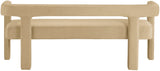 Athena Velvet / Engineered Wood / Foam Contemporary Camel Velvet Bench - 66.5" W x 21" D x 27" H