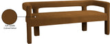 Athena Velvet / Engineered Wood / Foam Contemporary Saddle  Velvet Bench - 66.5" W x 21" D x 27" H