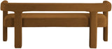 Athena Velvet / Engineered Wood / Foam Contemporary Saddle  Velvet Bench - 66.5" W x 21" D x 27" H