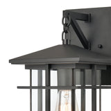 Oak Park 14'' High 1-Light Outdoor Sconce - Matte Black