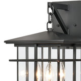 Oak Park 17'' High 3-Light Outdoor Sconce - Matte Black