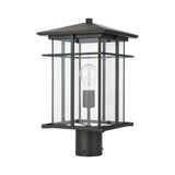 Oak Park 17'' High 1-Light Outdoor Post Light - Matte Black