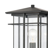 Oak Park 17'' High 1-Light Outdoor Post Light - Matte Black