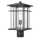 Oak Park 17'' High 1-Light Outdoor Post Light - Matte Black