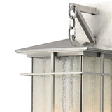 Oak Park 22'' High 3-Light Outdoor Sconce - Antique Brushed Aluminum