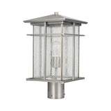 Oak Park 17'' High 1-Light Outdoor Post Light - Antique Brushed Aluminum