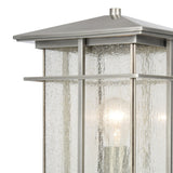 Oak Park 17'' High 1-Light Outdoor Post Light - Antique Brushed Aluminum