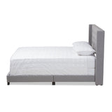 Baxton Studio Brady Modern and Contemporary Light Grey Fabric Upholstered Full Size Bed