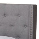 Baxton Studio Brady Modern and Contemporary Light Grey Fabric Upholstered Queen Size Bed