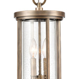 Brison 8'' Wide 2-Light Outdoor Pendant - Vintage Brass