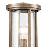 Brison 15'' High 1-Light Outdoor Post Light - Vintage Brass