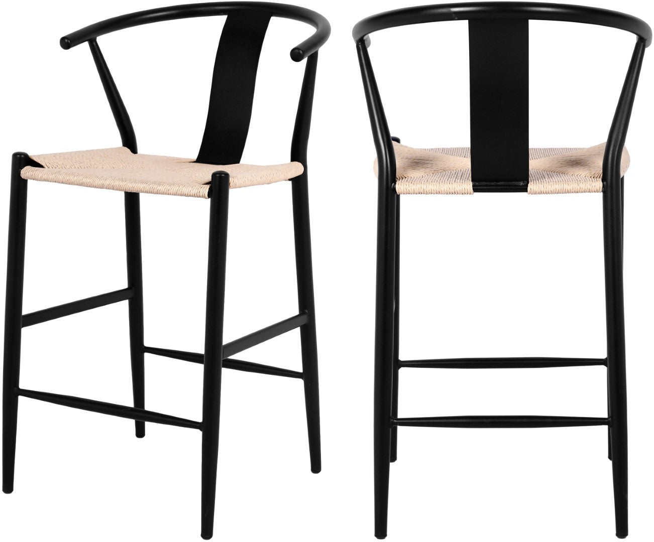 Beck Mid Century Modern Stool Set - Thumbnail 3