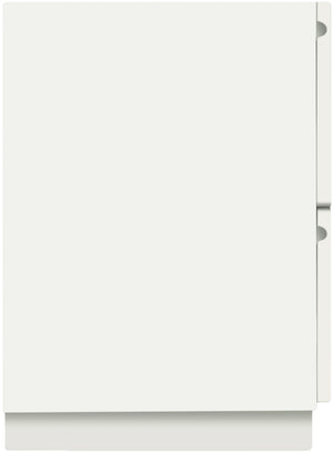 Turin Engineered Wood / Brass Mid Century White Night Stand - 24" W x 18" D x 26" H