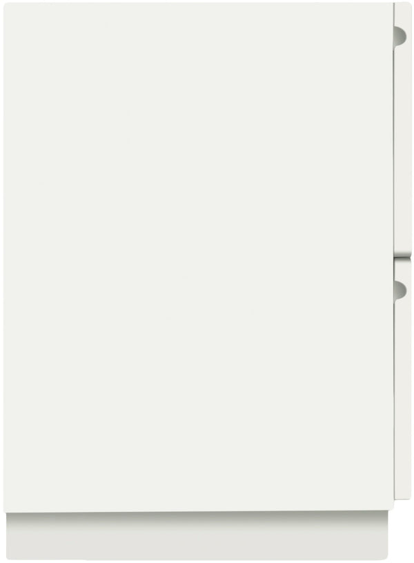 Turin Engineered Wood / Brass Mid Century White Night Stand - 24" W x 18" D x 26" H