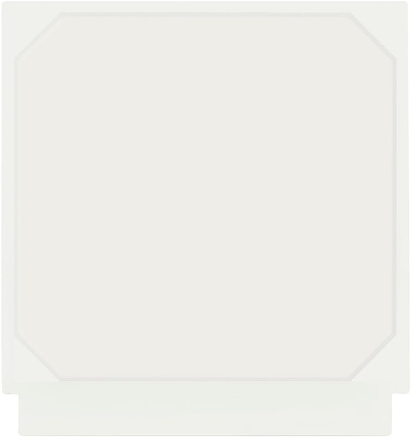 Turin Engineered Wood / Brass Mid Century White Night Stand - 24" W x 18" D x 26" H