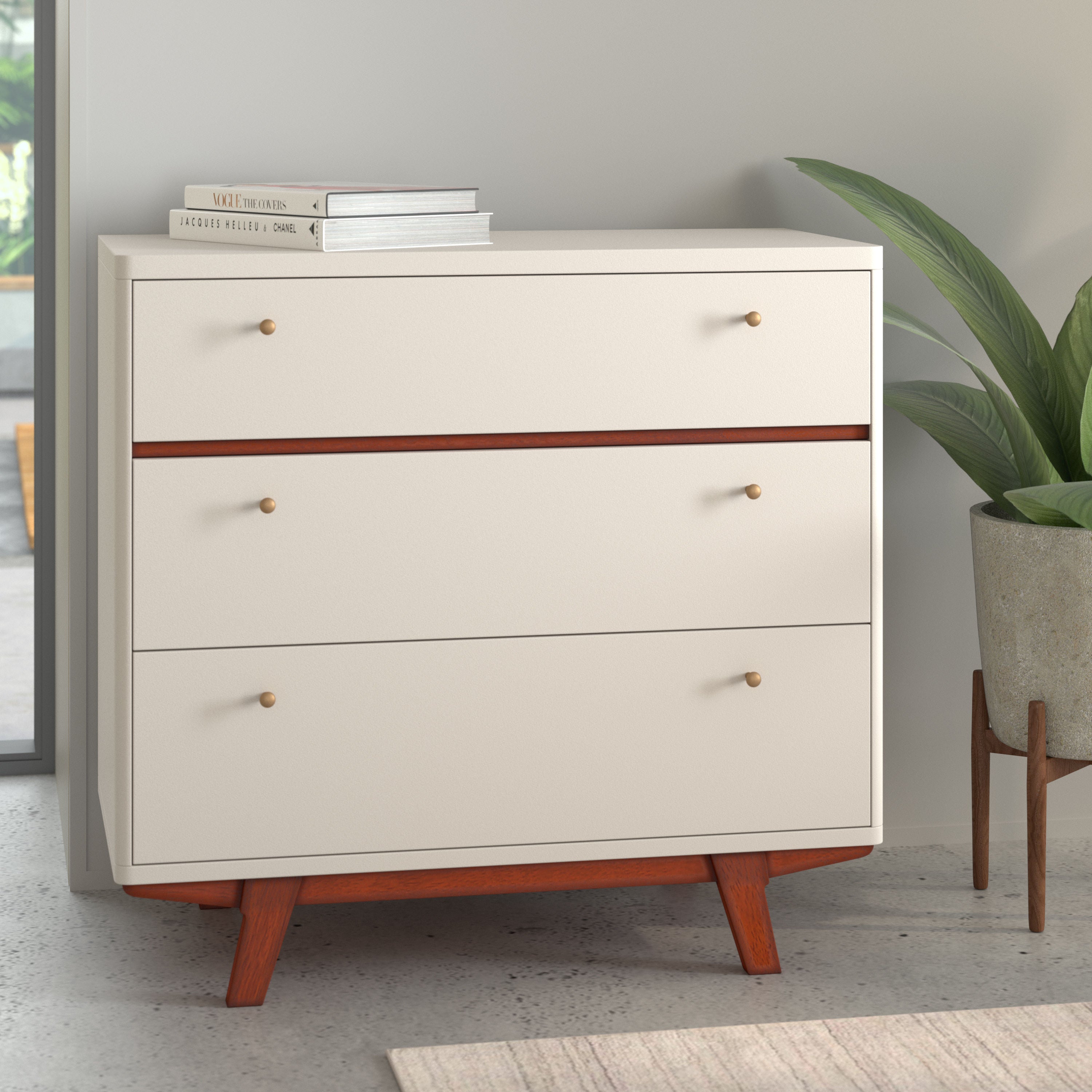 Alpine Furniture Dakota 3 Drawer Chest - Thumbnail 3