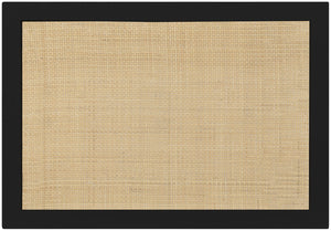 Cambria Natural Cane / Engineered Wood / Metal Mid Century Black Night Stand - 26" W x 18" D x 24" H