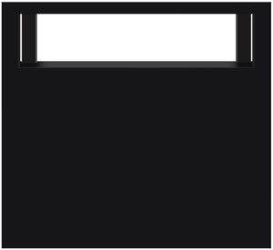 Cambria Natural Cane / Engineered Wood / Metal Mid Century Black Night Stand - 26" W x 18" D x 24" H