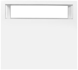 Cambria Natural Cane / Engineered Wood / Metal Mid Century White Night Stand - 26" W x 18" D x 24" H