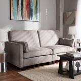 Baxton Studio Felicity Modern and Contemporary Light Gray Fabric Upholstered Sleeper Sofa