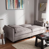 Baxton Studio Felicity Modern and Contemporary Light Gray Fabric Upholstered Sleeper Sofa