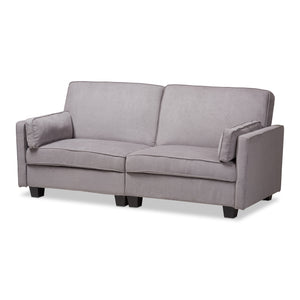 Baxton Studio Felicity Modern and Contemporary Light Gray Fabric Upholstered Sleeper Sofa