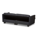 Baxton Studio Felicity Modern and Contemporary Dark Gray Fabric Upholstered Sleeper Sofa