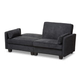 Baxton Studio Felicity Modern and Contemporary Dark Gray Fabric Upholstered Sleeper Sofa