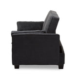 Baxton Studio Felicity Modern and Contemporary Dark Gray Fabric Upholstered Sleeper Sofa