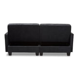 Baxton Studio Felicity Modern and Contemporary Dark Gray Fabric Upholstered Sleeper Sofa