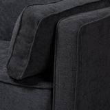 Baxton Studio Felicity Modern and Contemporary Dark Gray Fabric Upholstered Sleeper Sofa